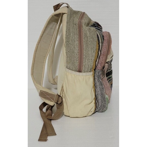 Himalayan Hemp TCH Free Made In Napal Multicolor Backpack Unisex USED - Picture 4 of 5